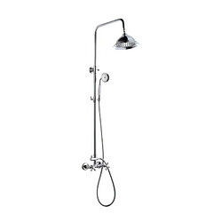 ROUSSEAU Colonne de douche avec robinet mélangeur Retro - Chrome