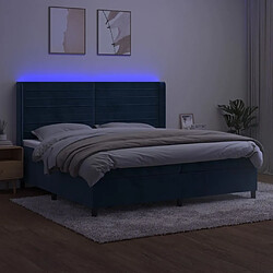 Avis Sommier à lattes,Cadre à lattes de lit pour Adulte matelas et LED Bleu foncé 200x200 cm -MN58051