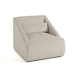 Lisa Design Onyx - fauteuil - en velours côtelé Onyx - fauteuil - en velours côtelé - Beige