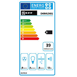 Hotte télescopique 90cm 395m³/h inox - d49ml54x1 - NEFF