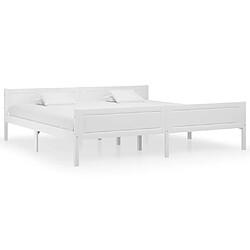 vidaXL Cadre de lit sans matelas bois massif de pin blanc 200x200 cm