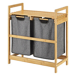 Meuble de rangement à linge Kärkölä avec 2 sacs 73 x 63,5 x 33 cm [en.casa] pas cher