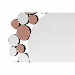 Paris Prix Miroir Mural Design Bubble 80cm Argent & Rose