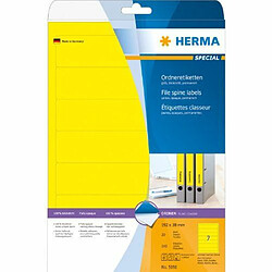 Herma 5091 Étiquettes classeur 192 x 38 A4 140 pièces Jaune