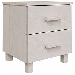 Maison Chic Table de chevet, Table de Nuit moderne, Blanc 40x35x44,5 cm Bois de pin massif