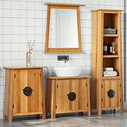 ComfortXL Ensemble De Meubles De Salle De Bain 4 Pièces Bois De Pin Massif 