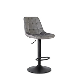 Vivaldi Hocker ARCOS 2 Gris Velours 