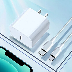 General Chargeur Apple Adaptateur secteur USB C à charge rapide 20 W, certifié sûr et efficace, compatible avec iPhone14/14 Pro Max/13/13Pro/12/12 Pro/11/11Pro/XS, iPad(3 pieds)