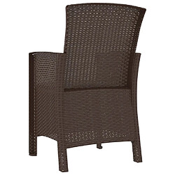 Acheter vidaXL Chaise de jardin avec coussin Rotin PP Marron