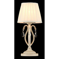 MAYTONI Lampe de table beige avec abat-jour en satin plissé, 1 lumière, E14