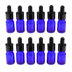 12 pièces vide bouteille d'huile essentielle verre liquide aromathérapie compte-gouttes 5ml