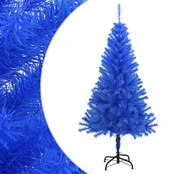 vidaXL Sapin de Noël artificiel avec support bleu 120 cm PVC 