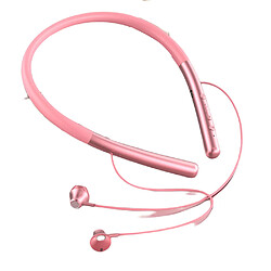 General Oreillette Bluetooth V5.0, oreillette sans fil avec charge d'affichage de la batterie, oreillette Bluetooth avec micro antibruit pour la conduite, le bureau, les affaires, la conférence, la vidéo(rose) 