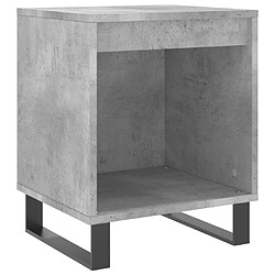 Maison Chic Table de chevet,Table de Nuit,Meuble de Rangement gris béton 40x35x50 cm bois d’ingénierie