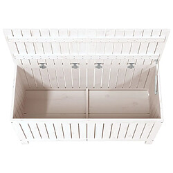 Acheter Helloshop26 Coffre boîte meuble de jardin rangement 115 x 49 x 60 cm bois de pin blanc 02_0013069