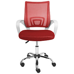 Acheter Beliani Chaise de bureau Rouge SOLID