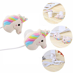 Avis GUPBOO Casque filaire de dessin animé mignon arc-en-ciel cheval casque 3.5mm avec micro coloré pour enfants filles cadeaux envoyer immédiatement