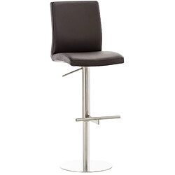 Non Tabouret de bar Cadiz simili cuir acier inoxydable 