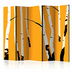 Paris Prix Paravent 5 Volets Birches on the Orange Background 172x225cm