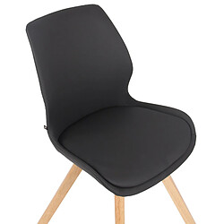 Acheter Decoshop26 Lot de 2 chaises de salle à manger en synthétique noir style scandinave pieds bois CDS101135