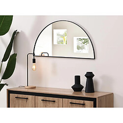 Vente-Unique Miroir demi-cercle design en métal - L.50 x H.100 cm - Noir - GAVRA