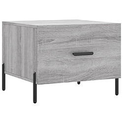 vidaXL Table basse Sonoma gris 50x50x40 cm Bois d'ingénierie