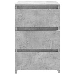 Avis vidaXL Tables de chevet 2 pcs Gris béton 40x35x62,5 cm Aggloméré