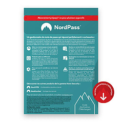 NordVPN NordPass Premium - Licence 1 an - 1 utilisateur - A télécharger