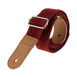 Acheter Ceinture avec sangle Ukulele et bouts en cuir PU pour guitare Ukuele 4 cordes rouge