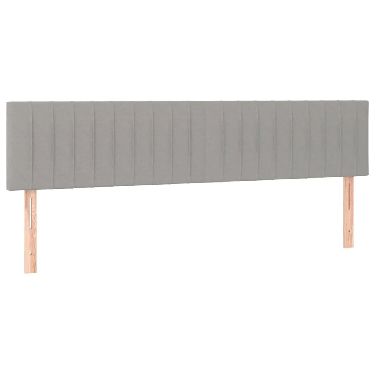 Maison Chic Lot de 2 Têtes de lit design pour chambre - Décoration de lit Gris clair 80x5x78/88 cm Tissu -MN96186