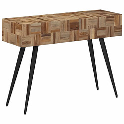 Maison Chic Table console | Meuble d'entrée | Table d'appoint 110x34x80 cm teck de récupération massif -GKD85893