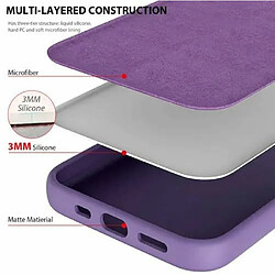 Riffi Riff Coque arrière souple en silicone fin et souple pour Apple iPhone 12 Pro Max Violet