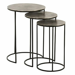 Paris Prix Lot de 3 Tables Gigognes Design Roday 60cm Noir