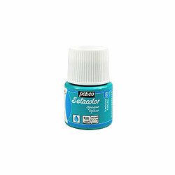 Pebeo Peinture textile Setacolor opaque - Bleu turquoise - 45 ml