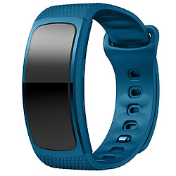 Wewoo Bracelet pour montre connectée en silicone Samsung Gear Fit2 SM-R360taille de la dragonne 126-175mm bleu 