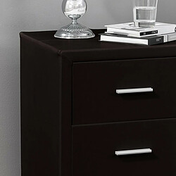 Meubler Design Table Chevet 3 Tiroirs Kasi - Noir