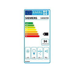 Hotte classique 60cm 350m³/h inox - lu63lcc50 - SIEMENS