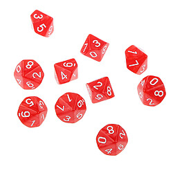 Acheter 20 pièces dix faces dés d10 meurt pour d u0026 d rpg mtg jeu de partie prop rouge et violet