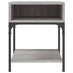 Avis vidaXL Table de chevet sonoma gris 40x41x50 cm bois d'ingénierie