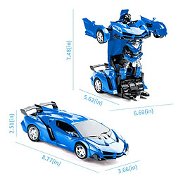 Avis Shop Story Voiture télécommandée 2 en 1 transformable en robot - Couleur Bleu