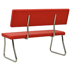 Avis vidaXL Banc 110 cm Rouge Similicuir