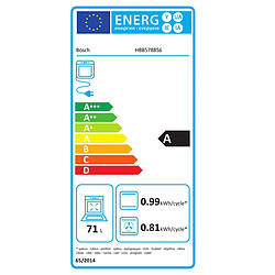 Four intégrable multifonction 71l 60cm a pyrolyse inox - hbb578bs6 - BOSCH