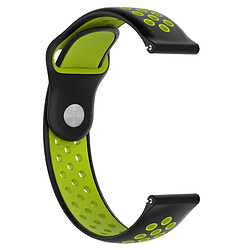 Avis Wewoo Bracelet pour montre connectée Dragonne sport en silicone bicolore Huawei Series 1 18 mm noir + vert