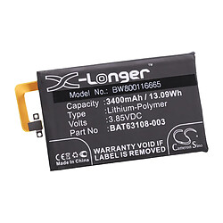 vhbw Li-Polymère batterie 3400mAh (3.85V) pour téléphone portable mobil smartphone Blackberry Mercury