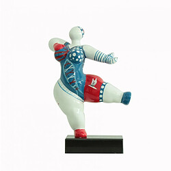 Meubletmoi Sculpture femme danseuse pirate bleue et rouge - LADY PIRATE