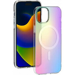 BigBen Connected Coque Compatible MagSafe Hybride aux Reflets Holographiques pour iPhone 15 Plus Multicolore