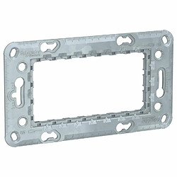 Schneider Electric support de fixation - 4 modules - avec protection de chantier - en zamac - schneider unica nu7104