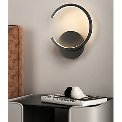 Avis Stoex Applique Murale Led Moderne Applique Murale Minimaliste Lampe Murale Ronde Créative Pour Chambre À Coucher, Bar, Bureau, Étude, Noir, Blanc Chaud