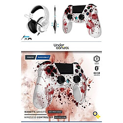 Under Control Casque Gamer PS4-PS5 PLAYSTATION + Manette PS4 Bluetooth pour PLAYSTATION SONY Manette BT ZOMBIE PRISE CASQUE 3.5 JACK