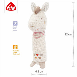 Fehn - 058161 - Jouet de Premier Age - Lama / Greifling pour hochet, couinage, Nourrisson, Jouer avec des Jouets en Tissu Doux - Un Compagnon fidèle pour Les bébés et Les Enfants à partir de 0+ Mois pas cher